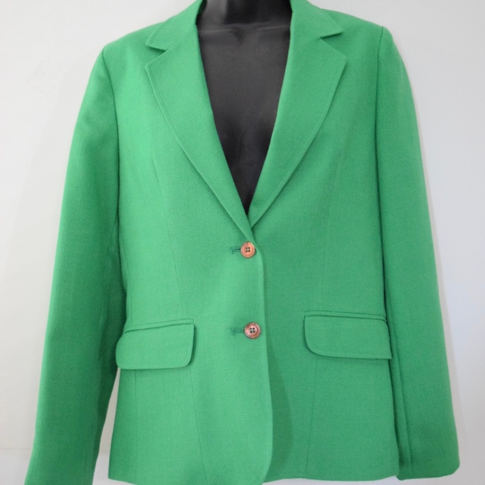 Vintage 80's Oscar de la Renta Linen Blazer